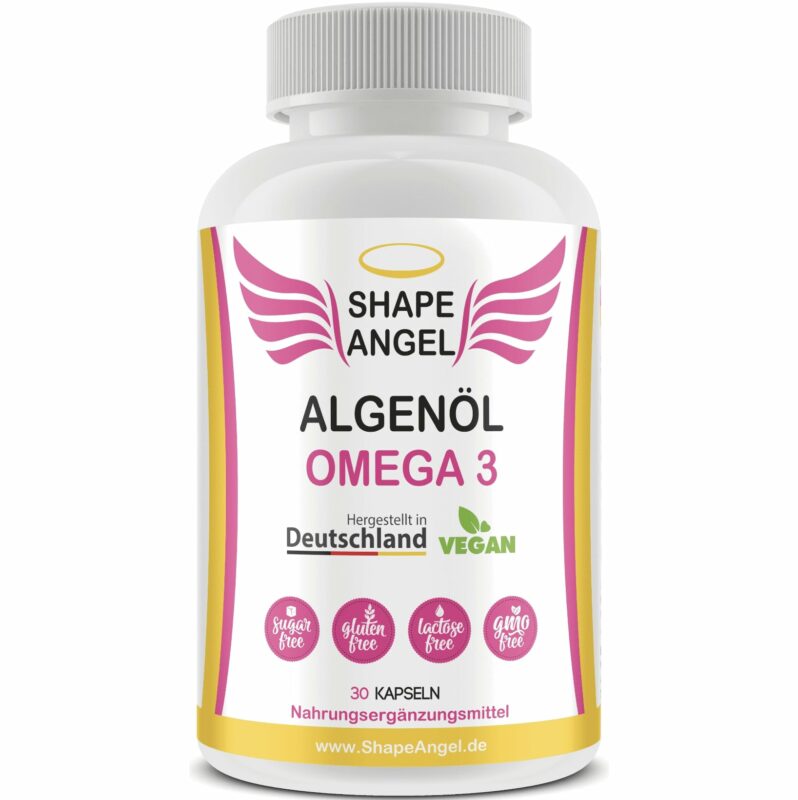 Nahrungsergänzungsmittel für Frauen shape angel vegan algen öl algenöl omega 3 1