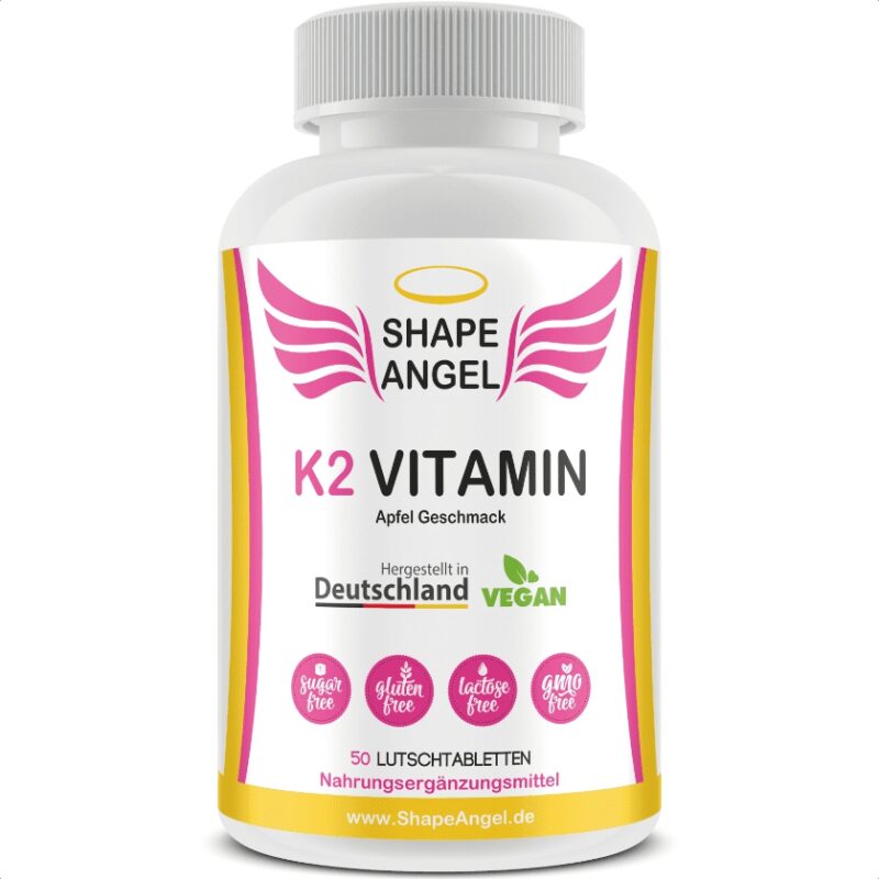 Nahrungsergänzungsmittel für Frauen shape angel vitamin vitamine k2 apfelgeschmack lutschtabletten knochen knochendichte verbessern stärken zähne blutgerinnung blutfluss vegan 1